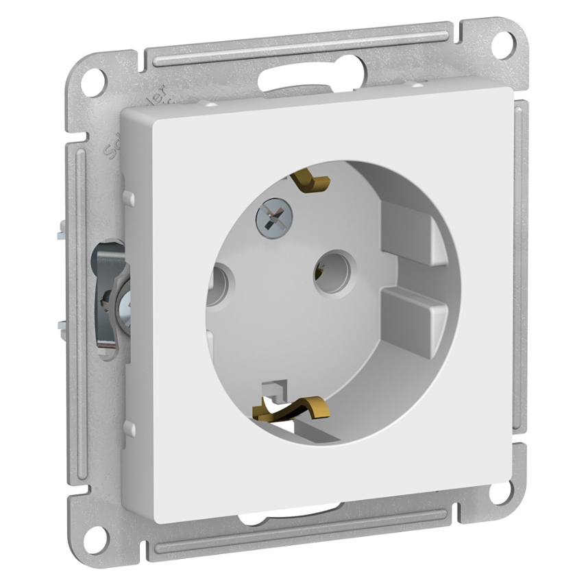 Розетка Systeme Electric ATLASDESIGN с заземлением 16А механизм белый