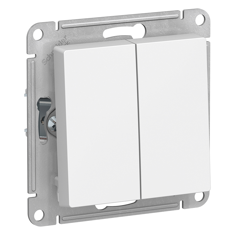 Переключатель Systeme Electric проходной 2-кл. СП AtlasDesign 10А IP20 (сх. 6/2) 10AX механизм бел. SE ATN000165 купить с доставкой по РФ