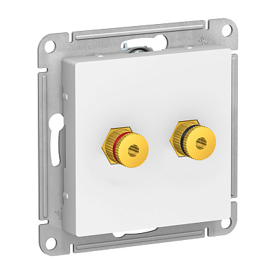 Розетка аудио 2-м Systeme Electric AtlasDesign белый