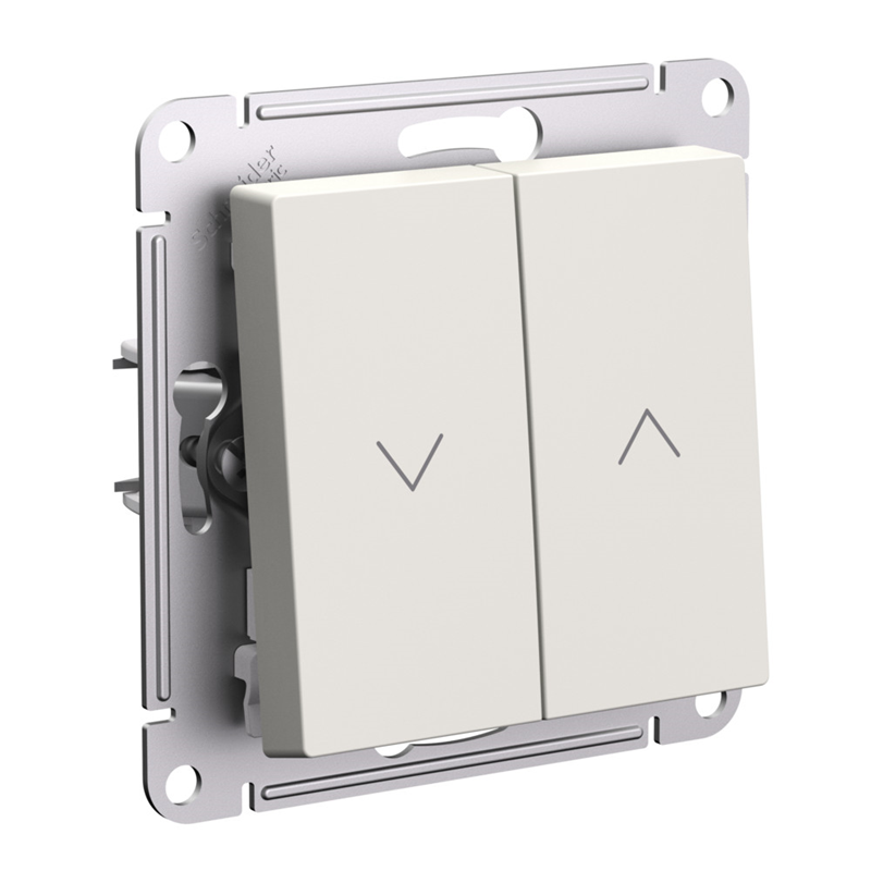 Выключатель Systeme Electric ATLASDESIGN 2-клавишный ЖАЛЮЗИ, 10А, мех., БЕЖЕВЫЙ купить с доставкой по РФ