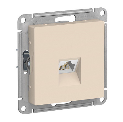 Розетка Systeme Electric ATLASDESIGN компьютерная RJ45 механизм бежевый купить с доставкой по РФ