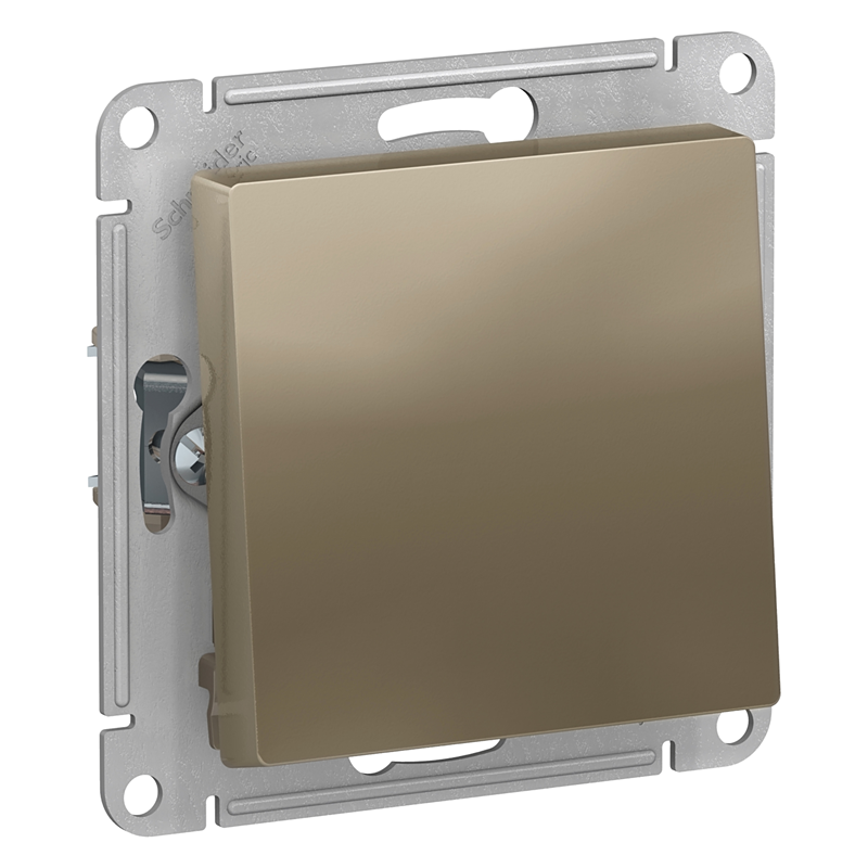 Переключатель Systeme Electric проходной 1-кл. СП AtlasDesign 10А IP20 (сх. 6) 10AX механизм шампань SE ATN000561