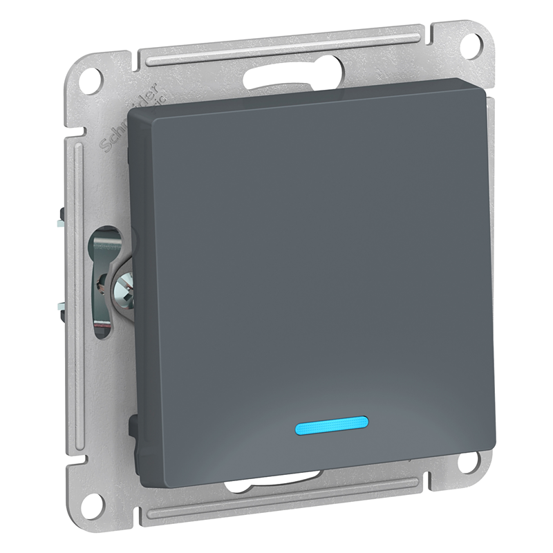 Выключатель Systeme Electric 1-кл. СП AtlasDesign 10А IP20 (сх. 1а) 10AX с подсветкой механизм грифель SE ATN000713