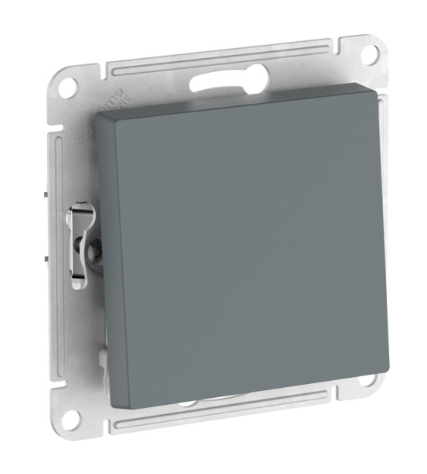 1-клавишный ПЕРЕКЛЮЧАТЕЛЬ Systeme Electric ATLASDESIGN, сх.6, 10АХ, быстрозажимные клеммы, ГРИФЕЛЬ