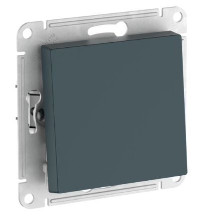 1-клавишный выключатель Systeme Electric ATLASDESIGN, сх.1, 10АХ, быстрозажимные клеммы, изумруд