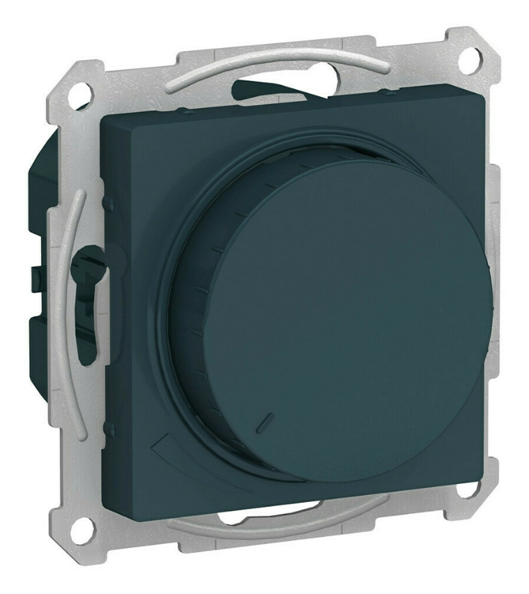 Светорегулятор (диммер) повор-нажим Systeme Electric ATLASDESIGN, LED, RC, 400Вт, мех., изумруд