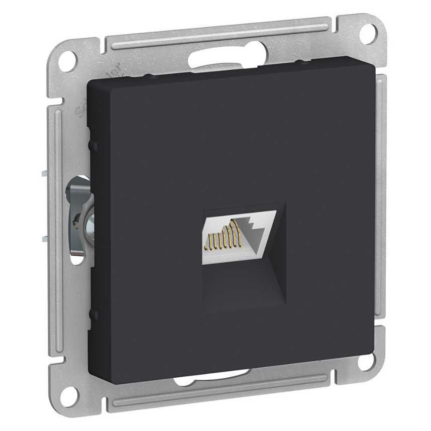 Розетка компьютерная Systeme Electric AtlasDesign карбон RJ45, кат. 6A, механизм купить с доставкой по РФ