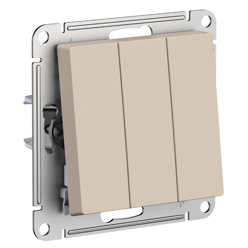 Выключатель Systeme Electric 3-кл. AtlasDesign (сх. 1+1+1) 10AX механизм песочн. SE ATN001231