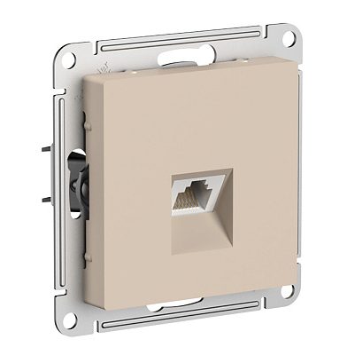 Розетка компьютерная Systeme Electric AtlasDesign песочный RJ45, кат. 6A, механизм купить с доставкой по РФ