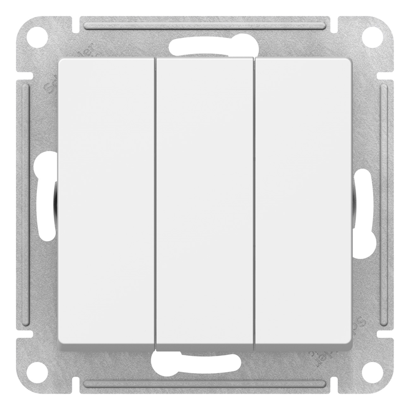 Выключатель Systeme Electric 3-кл. AtlasDesign (сх. 1+1+1) 10AX механизм лотос SE ATN001331