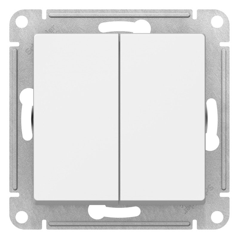 Выключатель Systeme Electric ATLASDESIGN 2-клавишный, сх.6/2, 10АХ, механизм, ЛОТОС