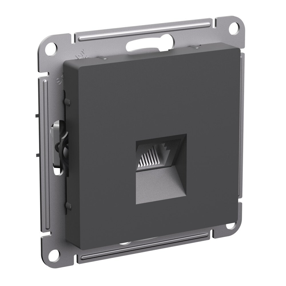 Розетка Systeme Electric Atlas Design компьютерная RJ45, кат. 6A, механизм, базальт