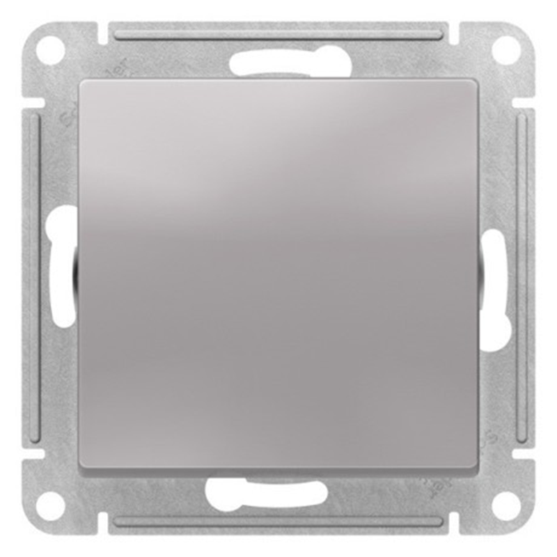Выключатель Systeme Electric AtlasDesign Aqua Алюминий 1-клавишный IP44, сх.6, 10АХ, механизм
