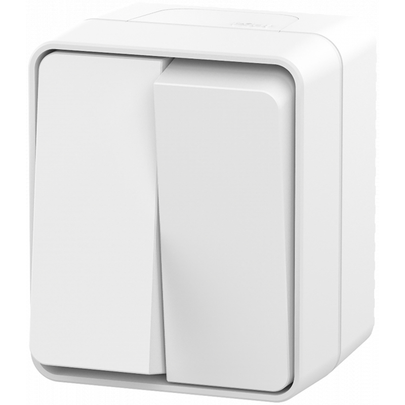 Выключатель Systeme Electric AtlasDesign Profi54 двухклавишный IP54 10 АХ, БЕЛЫЙ