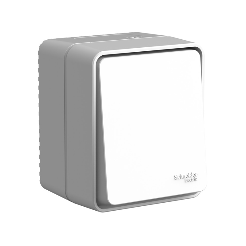 Выключатель Systeme Electric AtlasDesign PROFI IP54 открытой установки 1-клавишный 10 АХ, серый ATN543061
