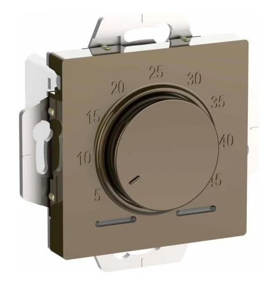 Терморегулятор и термостат Systeme Electric ATLASDESIGN ТЕРМОСТАТ электрон. теплого пола с датчиком, 10A, механизм, ШАМПАНЬ