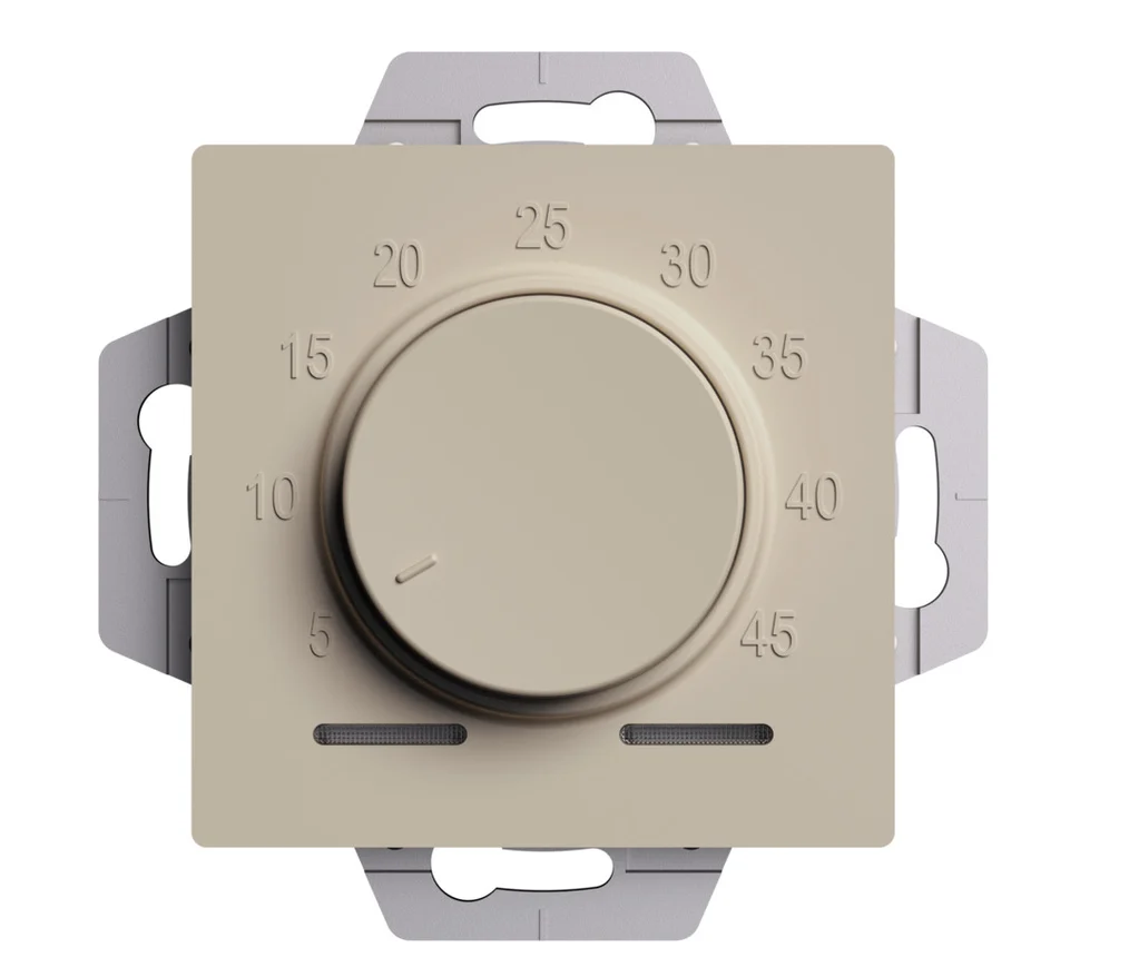 Терморегулятор и термостат Systeme Electric Systeme Electric AtlasDesign Песочный Термостат электрон. теплого пола с датчиком, 10A, механизм