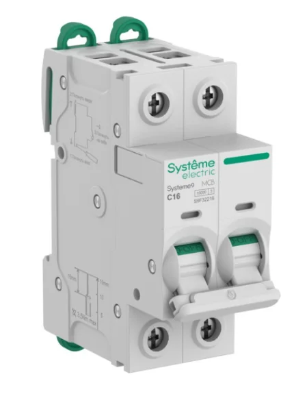 Выключатель автоматический Systeme Electric Systeme 2П 16А характеристика C 10кA 400В
