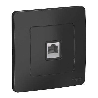 Розетка Systeme Electric Blanca внутр антрацит компьютерная RJ45