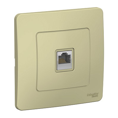 Розетка Systeme Electric BLANCA С/У компьютерная RJ45, кат.5E, бежевый