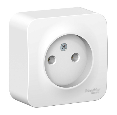 Розетка Systeme Electric BLANCA наружная без заземления без шторок, 16А, 250В, белый