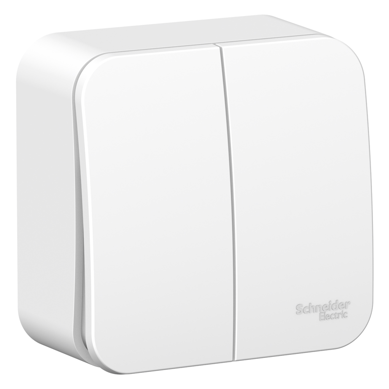 Выключатель Systeme Electric 2-кл. ОП Blanca 10А IP20 (сх. 5) 250В с изолир. пластиной бел. SE BLNVA105011