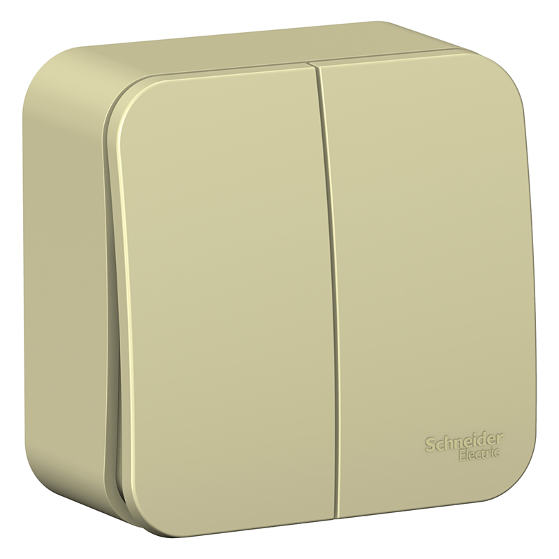 Выключатель Systeme Electric BLANCA О/У 2-клавишный (cх.5) ИЗОЛ.ПЛ., 10А, 250B, БЕЖЕВЫЙ