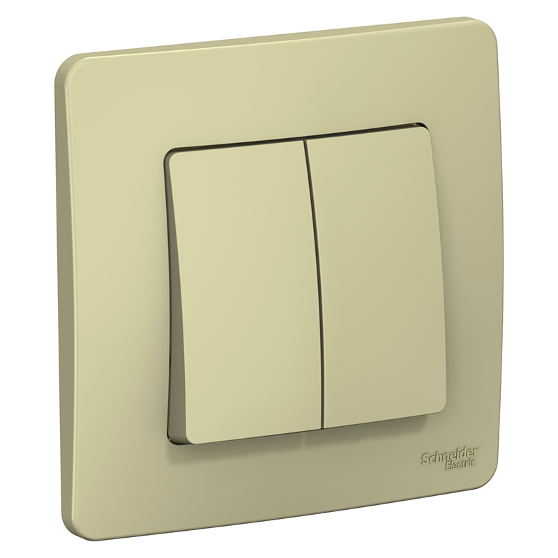 Выключатель Systeme Electric BLANCA С/У 2-клавишный (cх.5), 10А, 250B, БЕЖЕВЫЙ