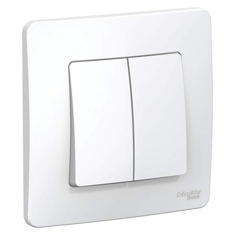 Переключатель Systeme Electric проходной 2-кл. СП Blanca 10А IP20 (сх. 6+6) 250В бел. SE BLNVS106601