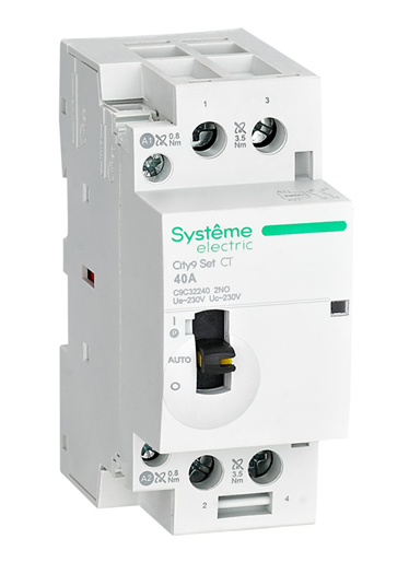 Контактор Systeme Electric 2P 2НО 40A AC 230В-230В City9 Set
