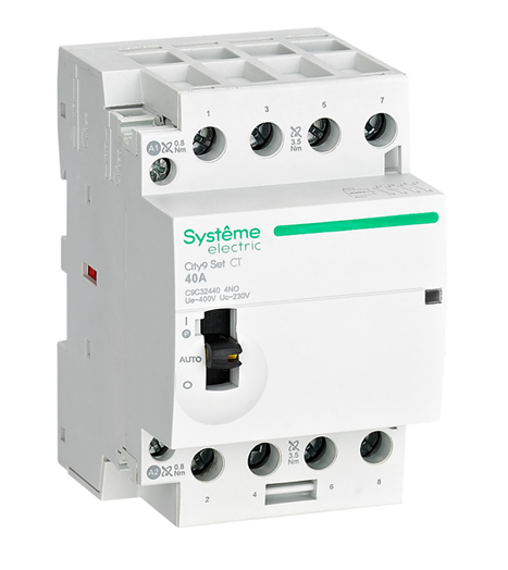 Контактор Systeme Electric 4P 4НО 40A AC 400В-230В City9 Set