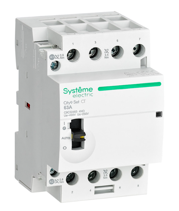 Контактор Systeme Electric 4P 4НО 63A AC 400В-230В City9 Set