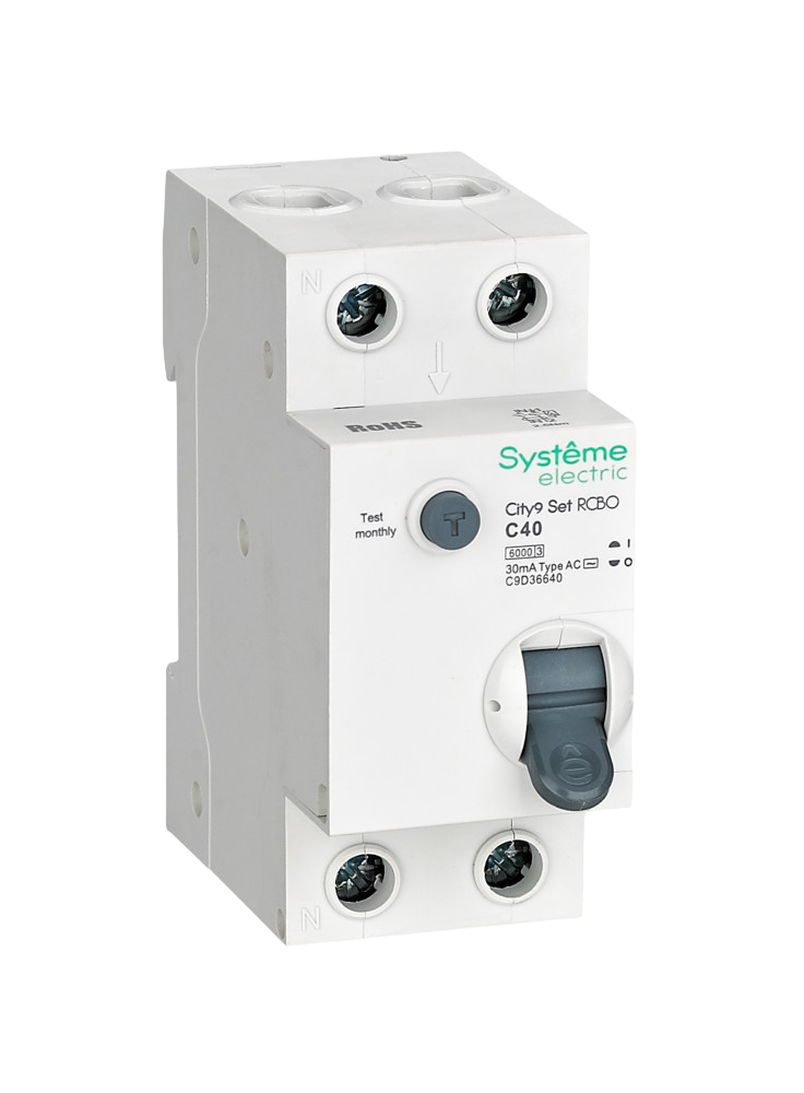 Выключатель автоматический дифференциального тока Systeme Electric (АВДТ) 1P+N С 40А 6kA 30мА Тип-AС 230В City9 Set