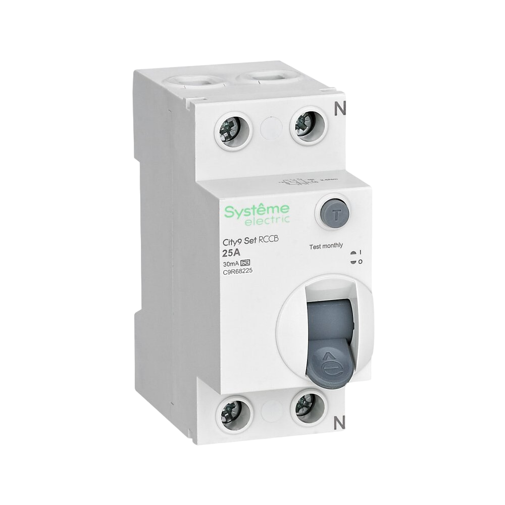 Выключатель автоматический дифференциального тока (АВДТ) Systeme Electric 1P+N С 10А 4.5kA 30мА Тип-A 230В City9 Set