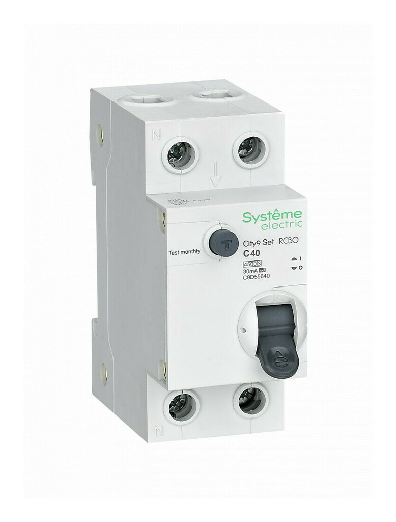 Автоматический выключатель дифференциального тока Systeme Electric City9 Set 1P+N, 40А 30мA, 4.5 кА, тип A, характеристика C купить с доставкой по РФ