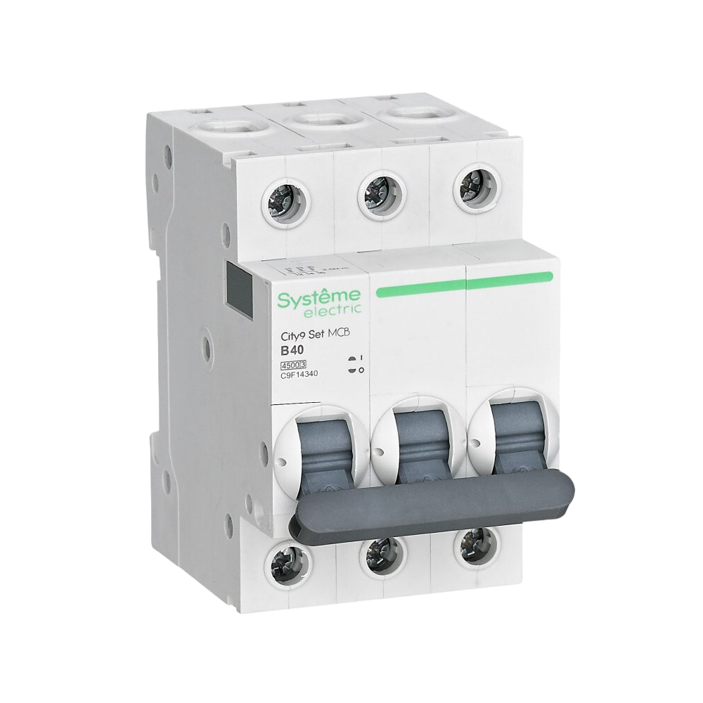 Выключатель автоматический трехполюсный Systeme Electric 32А B 4.5kA 400В City9 Set