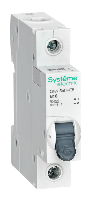 Выключатель автоматический Systeme Electric 1П 16А характеристика В 6kA 230В City9 Set