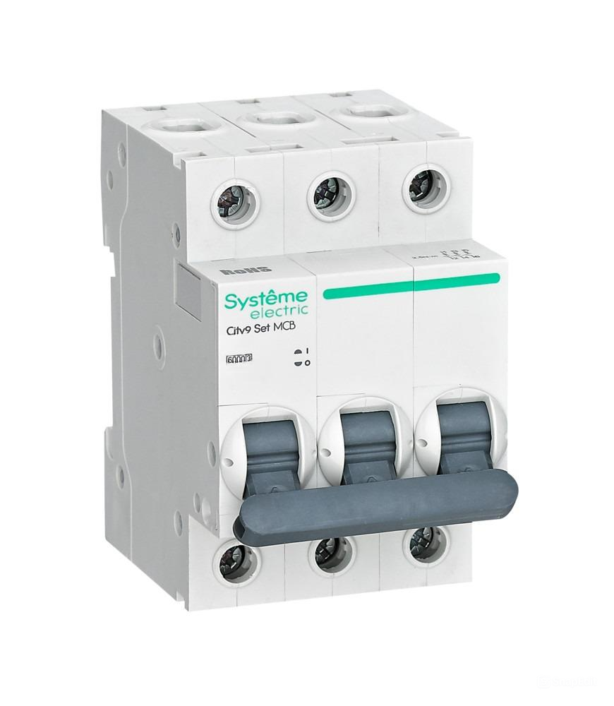 Автоматический выключатель Systeme Electric City9 Set B 63А 3P 6kA 400В