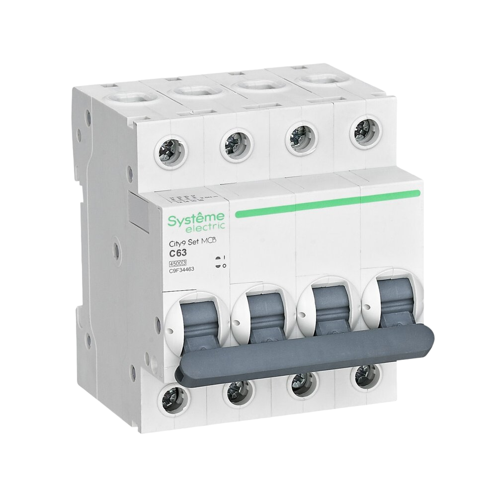 Выключатель автоматический четырехполюсный Systeme Electric 40А С 4.5kA 400В City9 Set