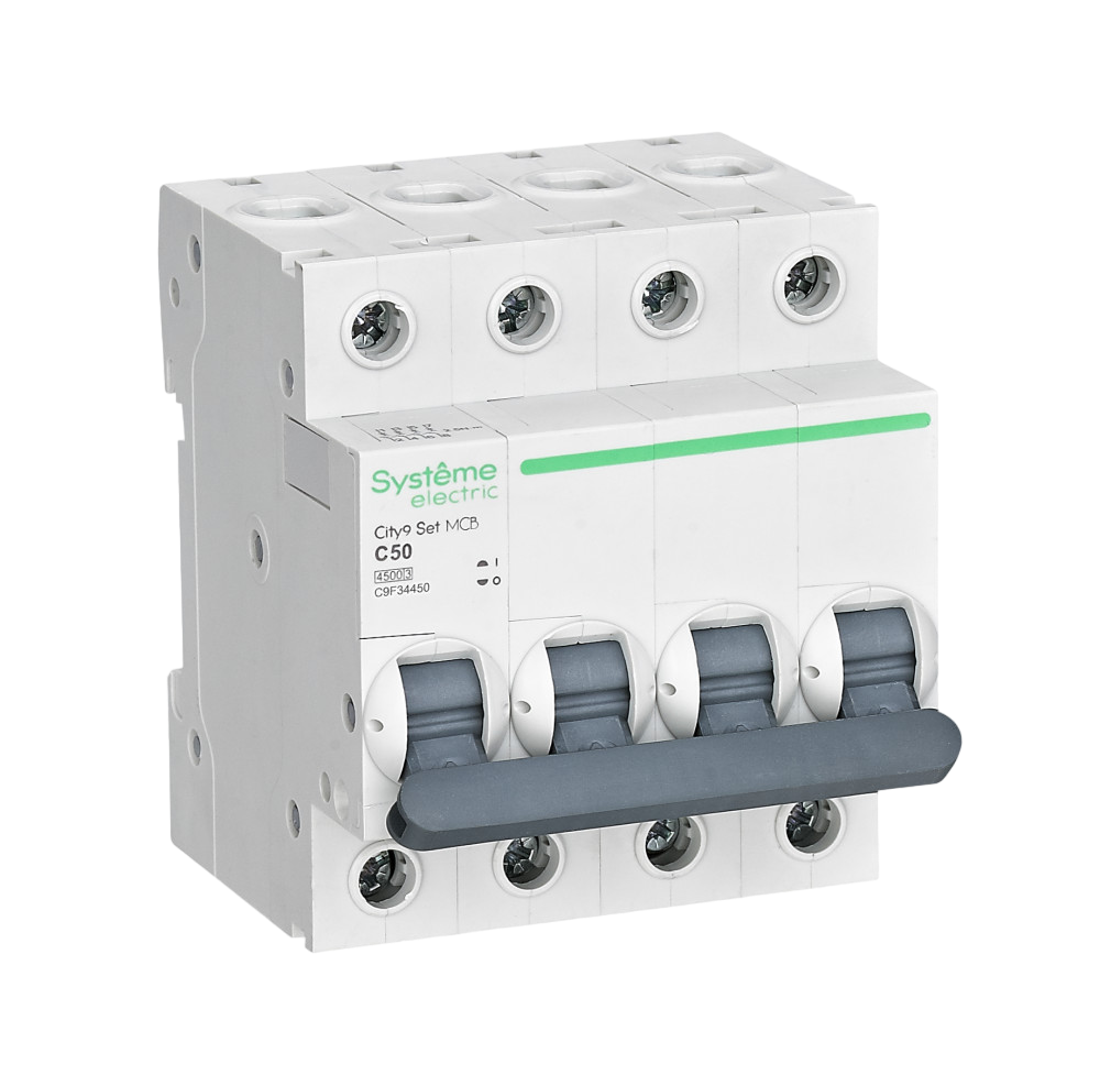 Выключатель автоматический модульный Systeme Electric 4п C 50А 4.5кА City9 Set 400В