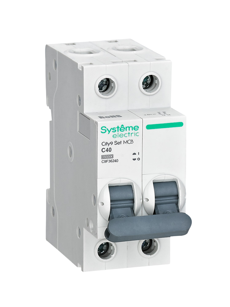 Выключатель автоматический двухполюсный (АВ) Systeme Electric С 40А 2P 6kA 230В City9 Set купить с доставкой по РФ