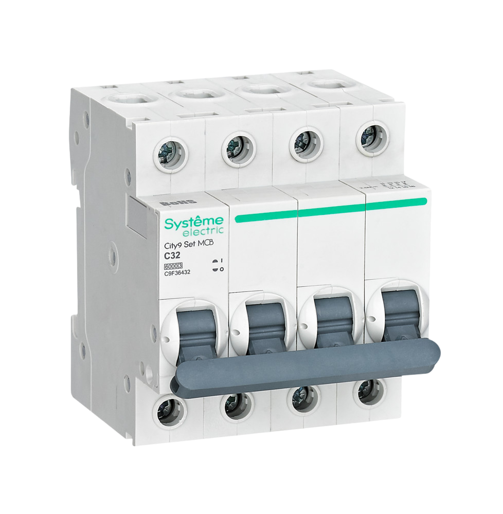 Выключатель автоматический четырехполюсный (АВ) Systeme Electric С 25А 4P 6kA 400В City9 Set