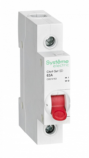 Выключатель нагрузки Systeme Electric 1п 63А 230В City9 Set