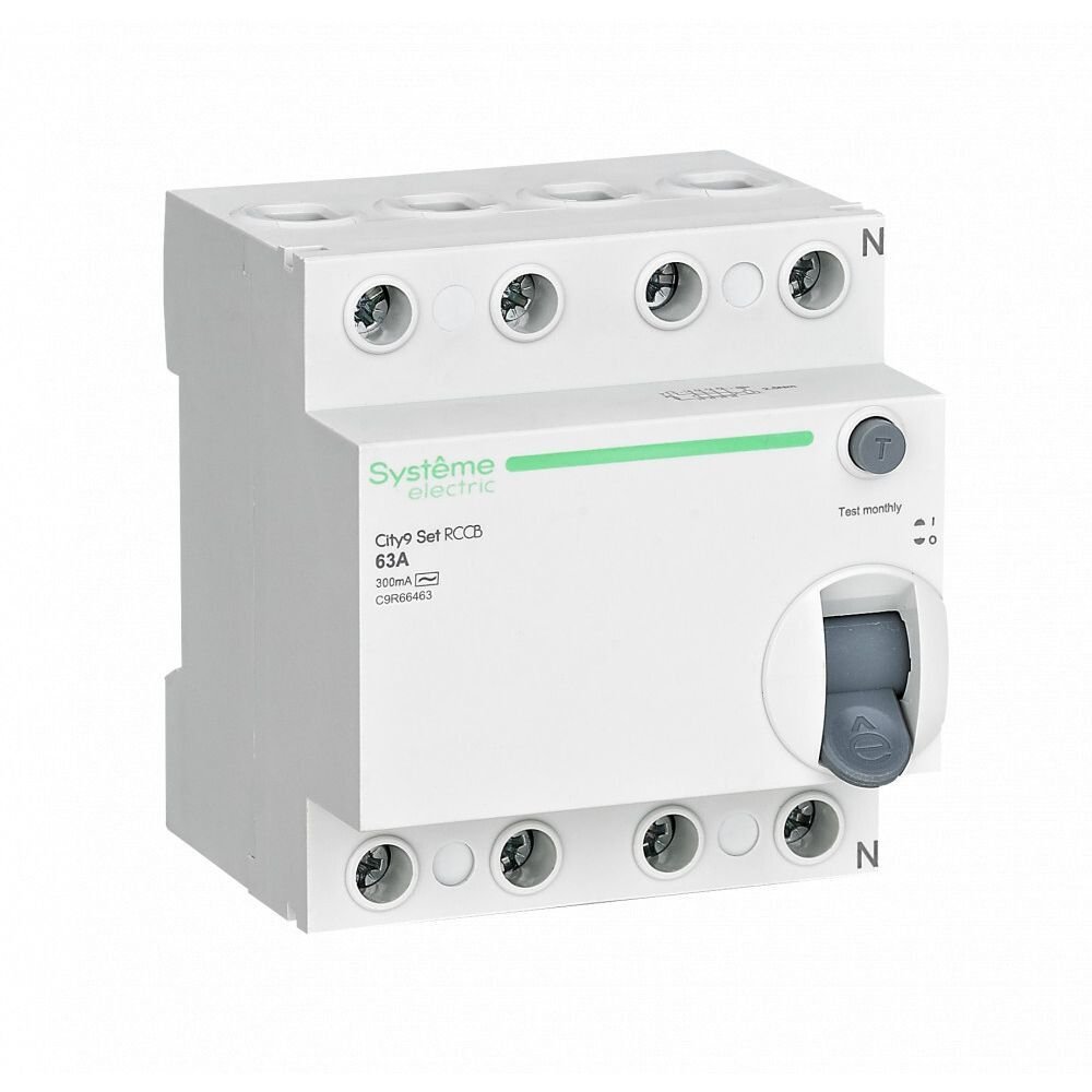 Выключатель дифференциального тока Systeme Electric (УЗО) 4п 63А 300мА тип AC City9 Set 400В