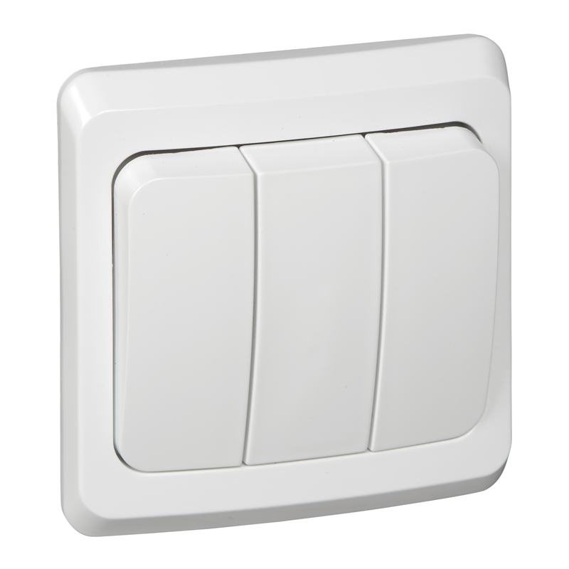 Выключатель Systeme Electric 3-кл. СП Этюд 10А IP20 бел. SE BC10-003B
