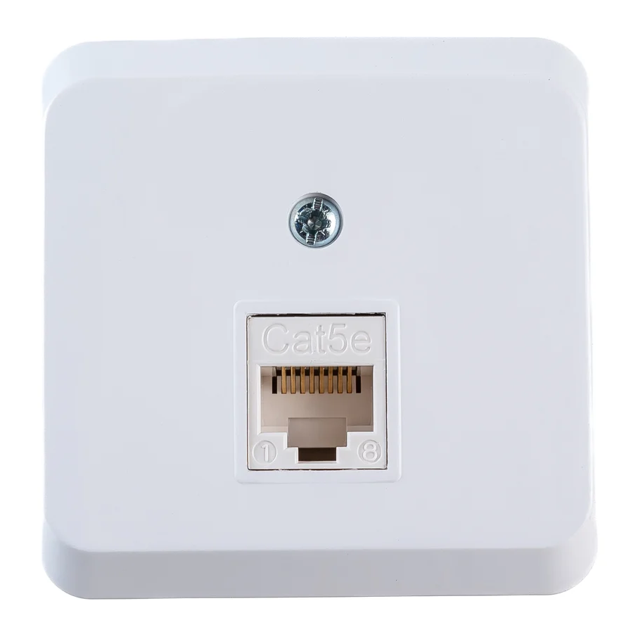 Розетка открытой установки компьютерная Systeme Electric ЭТЮД RJ45 категория 5E белый
