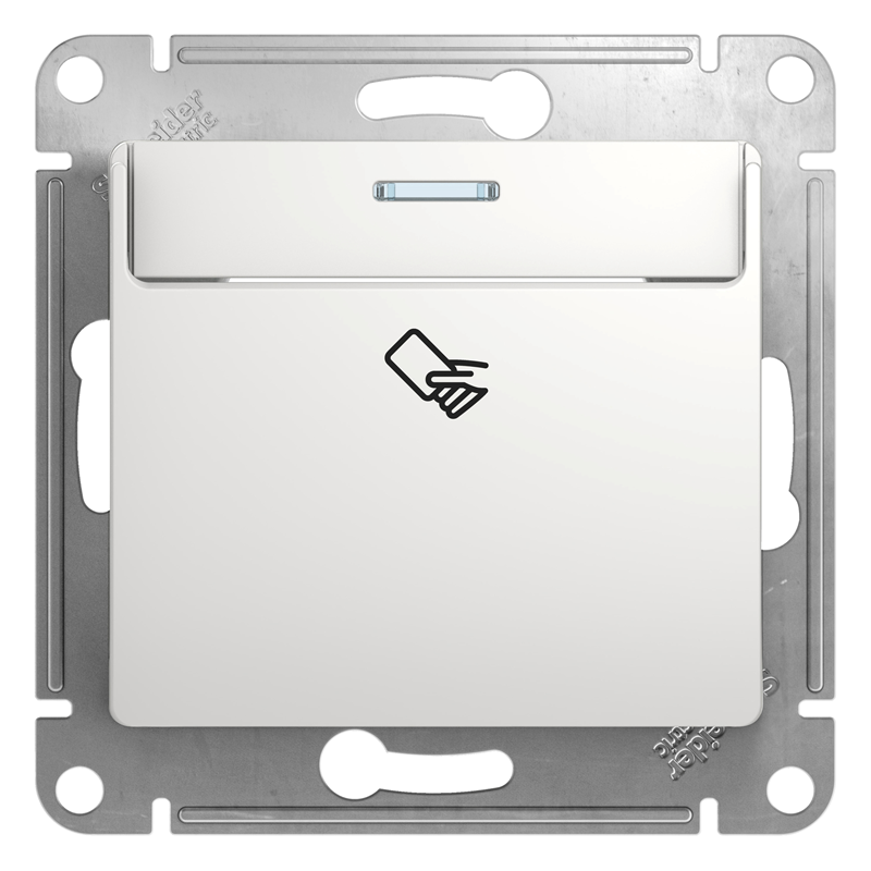 Выключатель карточный Systeme Electric 1-кл. 1мод. СП Glossa 10А IP20 (сх. 6) механизм бел. SE GSL000169