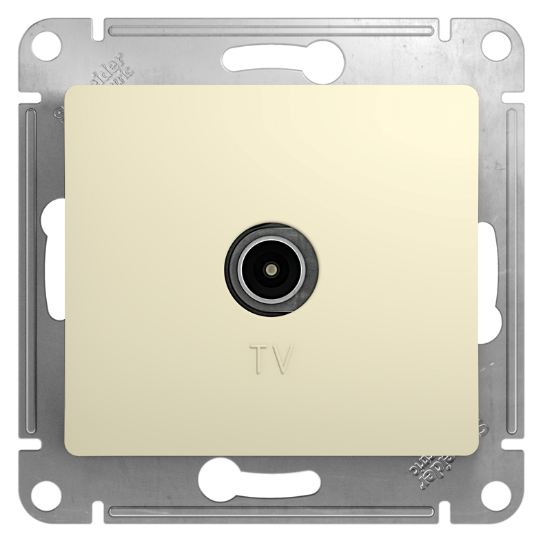 Розетка телевизионная Systeme Electric GLOSSA TV в рамку 1дБ бежевая