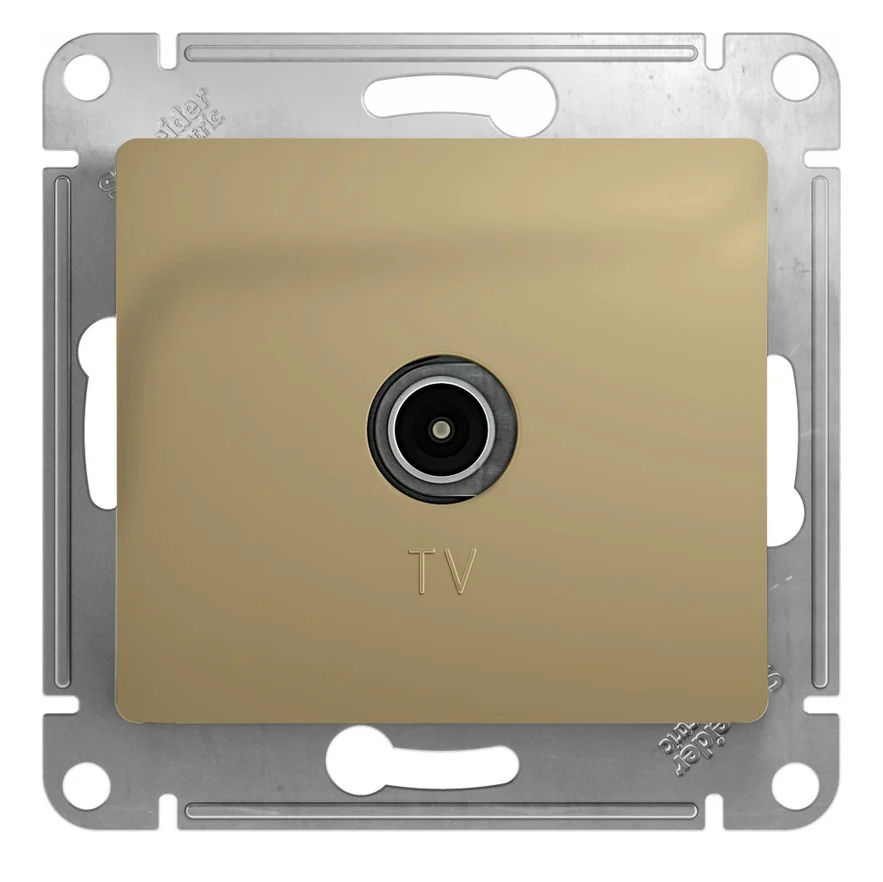 Розетка телевизионная Systeme Electric TV Glossa коннектор механизм титан