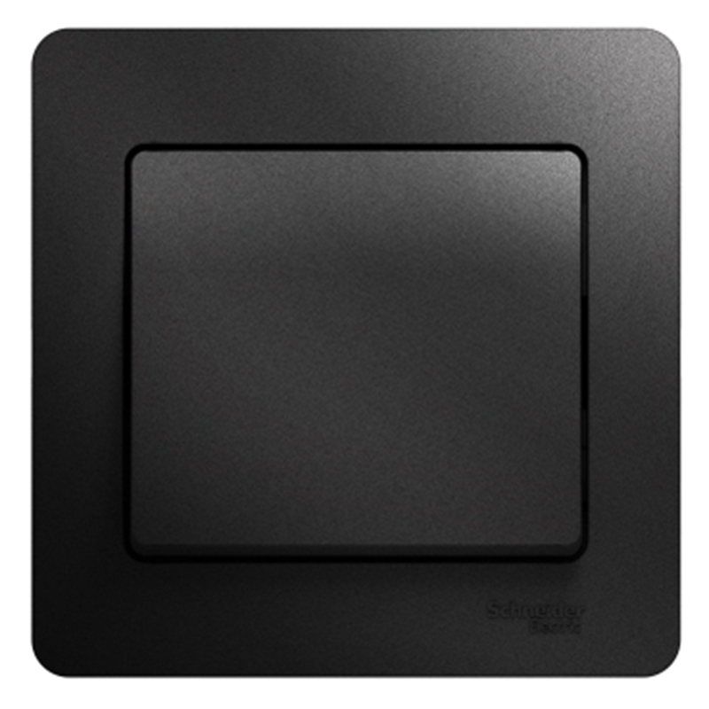 Выключатель Systeme Electric 1-кл. СП Glossa 10А IP20 (сх. 1) 10AX в сборе антрацит SE GSL000712